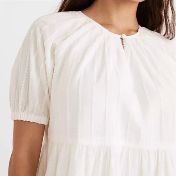 Madewell Textured Dot Tiered Midi Dress White Size Small - Picture 13 of 13